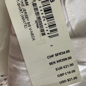 American Apparel Tops - American Apparel XXS White Deep V Tee American Apparel Tops - American Apparel XXS White Deep V Tee